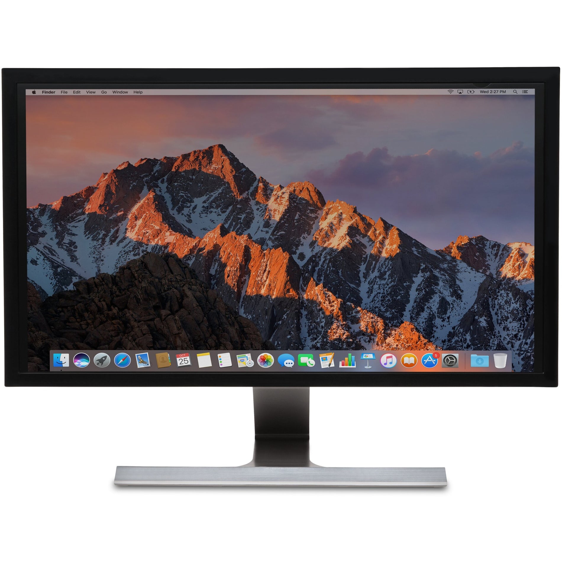 Monitor displaying clear desktop wallpaper demonstrating normal front viewing angle-alternate-image2