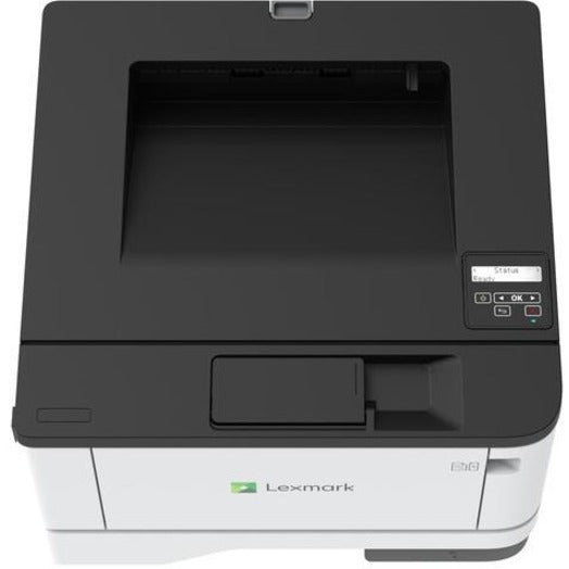 Top view of Lexmark MS431DN highlighting control panel and output tray-alternate-image5