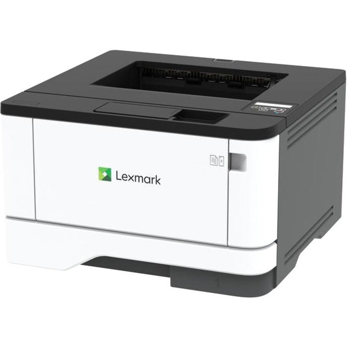 Side angle view of Lexmark MS431DN showing compact profile and ventilation design-alternate-image3