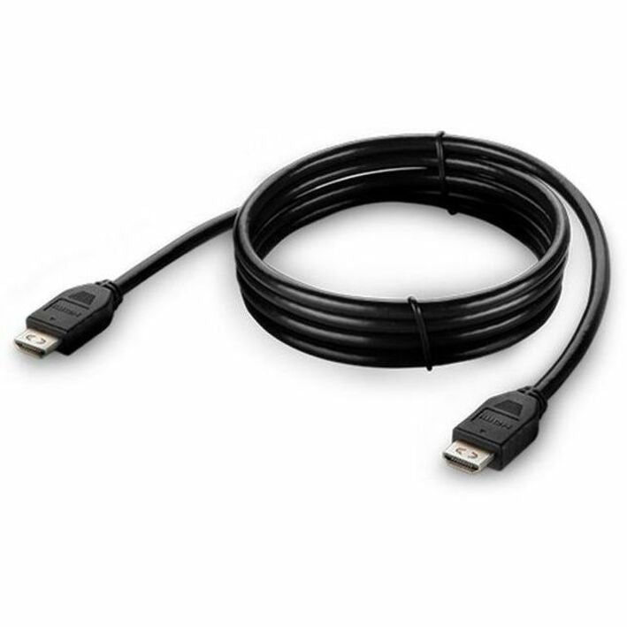 6-foot black Belkin HDMI cable with male connectors coiled in circular shape against white background-alternate-image1