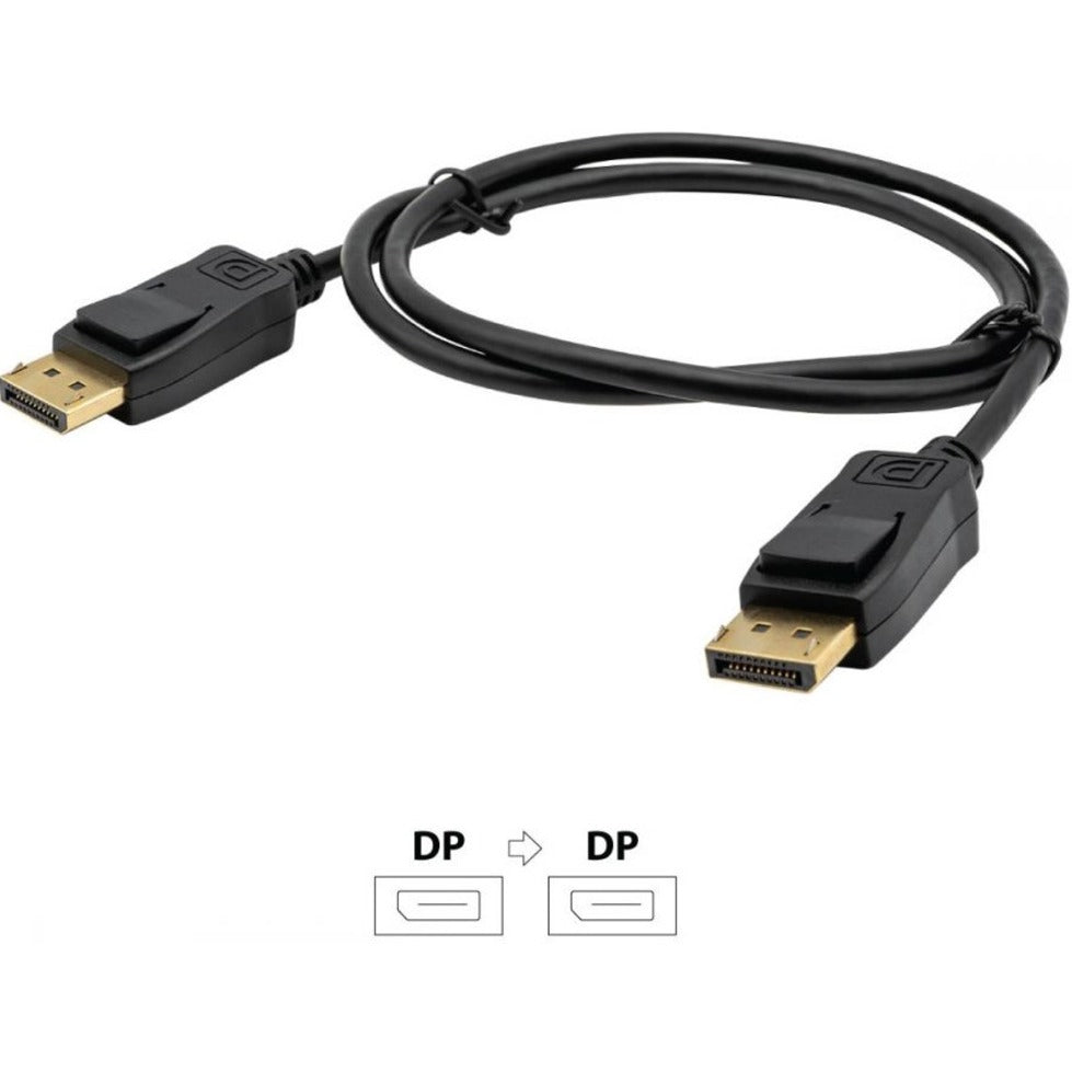 VisionTek DisplayPort cable with connection diagram showing DisplayPort to DisplayPort compatibility-alternate-image3