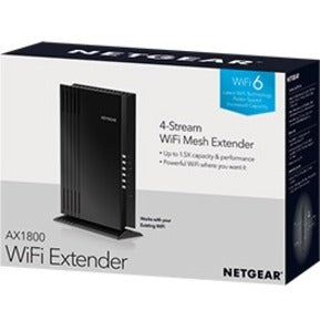 Netgear EAX20-100NAS AX1800 4-Stream WiFi Mesh Extender, Gigabit Ethernet, 1.76 Gbit/s