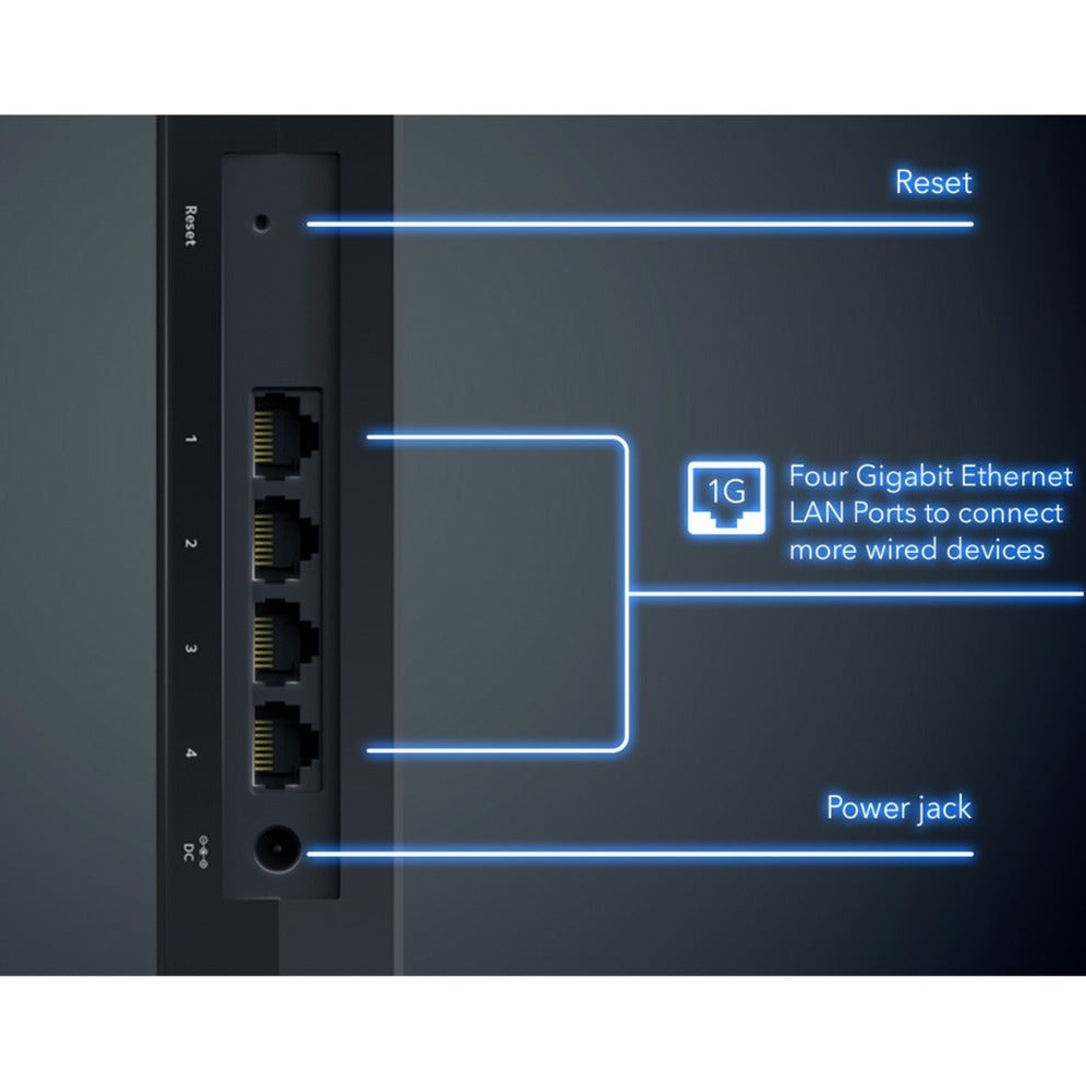 Netgear EAX20-100NAS AX1800 4-Stream WiFi Mesh Extender, Gigabit Ethernet, 1.76 Gbit/s