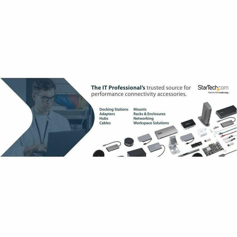 Product showcase of StarTech.com's IT professional connectivity solutions and accessories