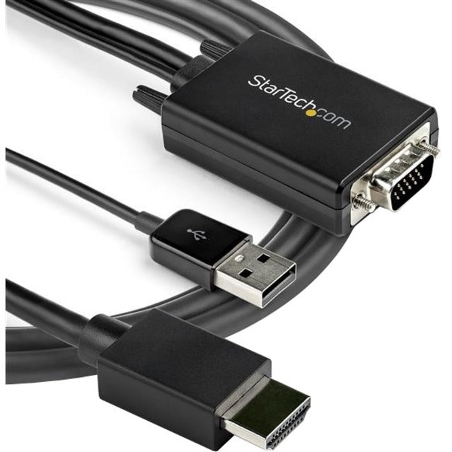StarTech 星科达. VGA2HDMM3M 3 米 (10 英尺) VGA 到 HDMI 适配器电缆 - USB供电，1080p.