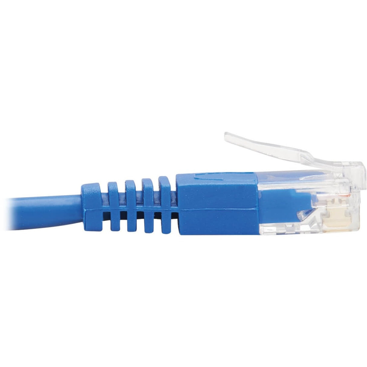 Tripp Lite N204-S20-BL-DN Cat.6 UTP Patch Network Cable, 20 ft, Bend Resistant, Stress Resistant, Molded, Stranded, Right-angled Connector, Down-angled Connector, 90° Angled Connector