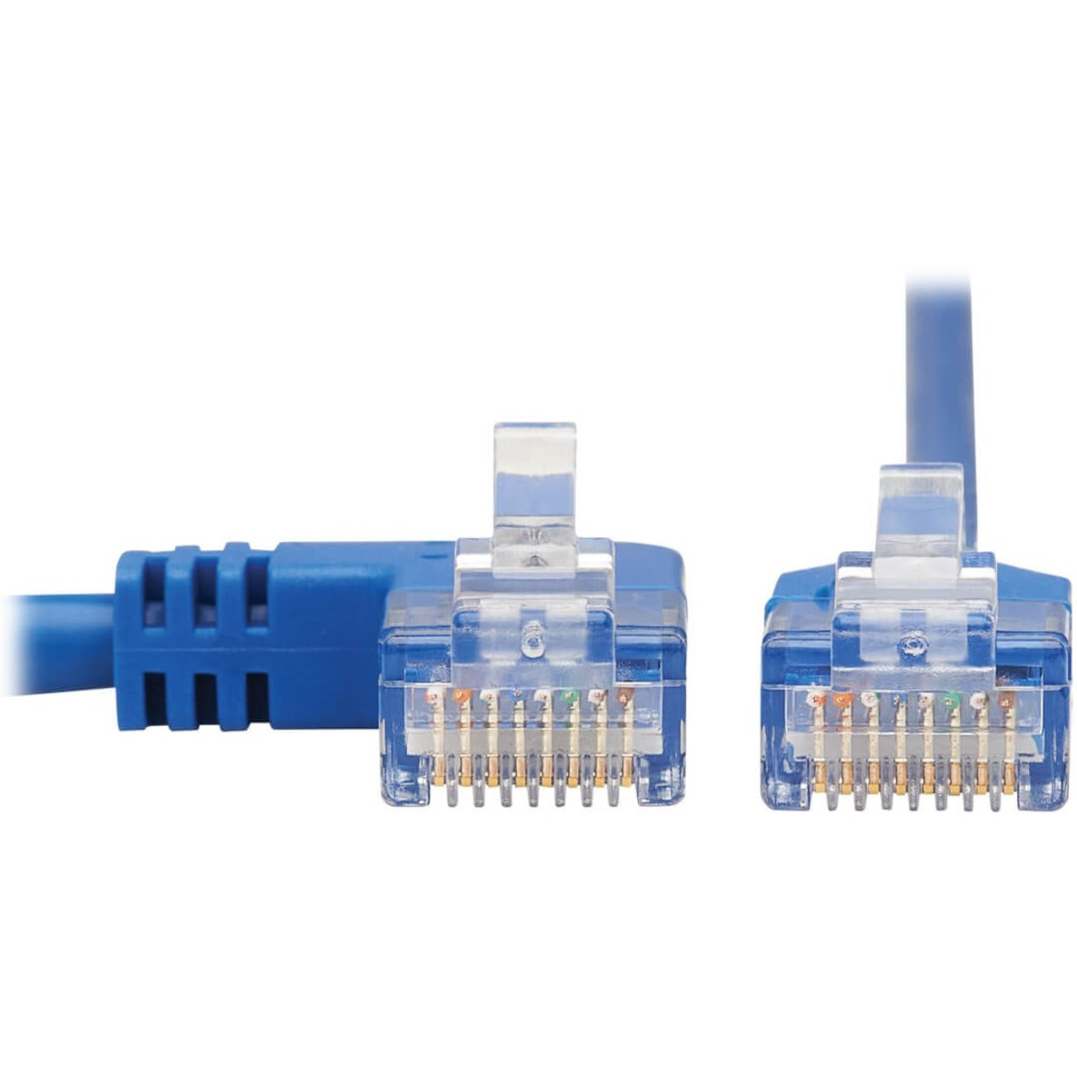 Tripp Lite N204-S20-BL-LA Cat.6 UTP Patch Network Cable, 20 ft, Bend Resistant, Left-angled Connector