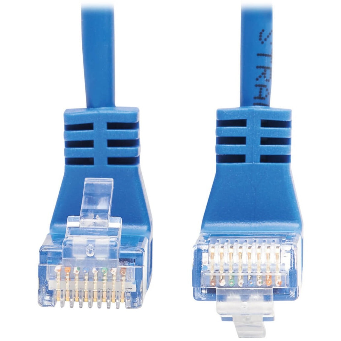 Tripp Lite N204-S20-BL-UD Cat.6 UTP Patch Network Cable, 20 ft, Up-Angle Connector, Gold Plated, Blue