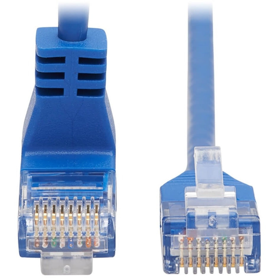 Detailed view of Cat6 cable RJ45 connector pins showing gold-plated contacts and pin arrangement-alternate-image2