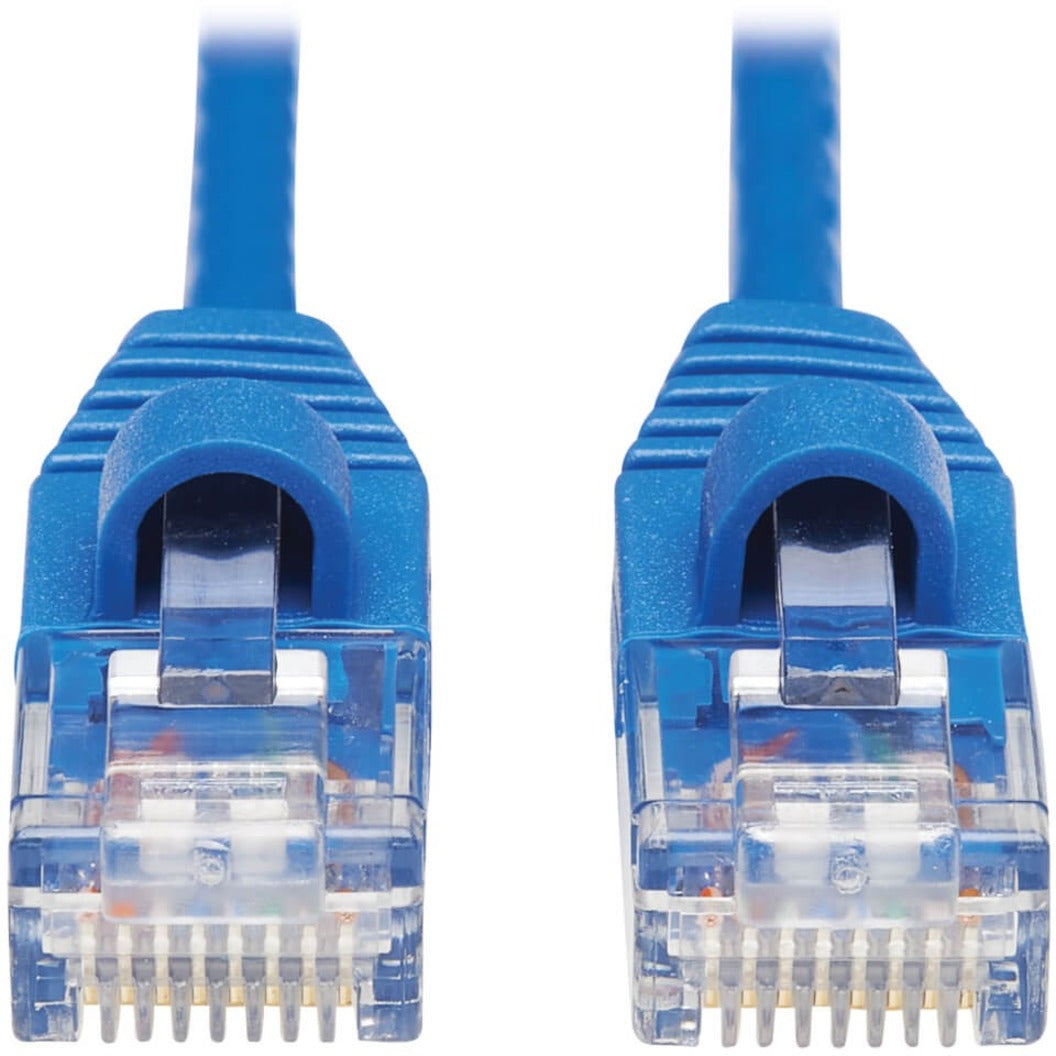 ทริปไลท์ N261-S10-BL สายแพทช์เครือข่าย Cat6a 10G ชนิดป้องกันการดึง รอยยับแบบบาง UTP (M/M) สีน้ำเงิน 10 ฟุต