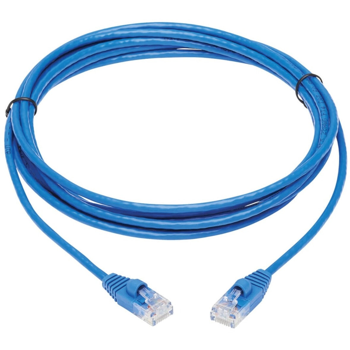 ทริปไลท์ N261-S10-BL สายแพทช์เครือข่าย Cat6a 10G ชนิดป้องกันการดึง รอยยับแบบบาง UTP (M/M) สีน้ำเงิน 10 ฟุต