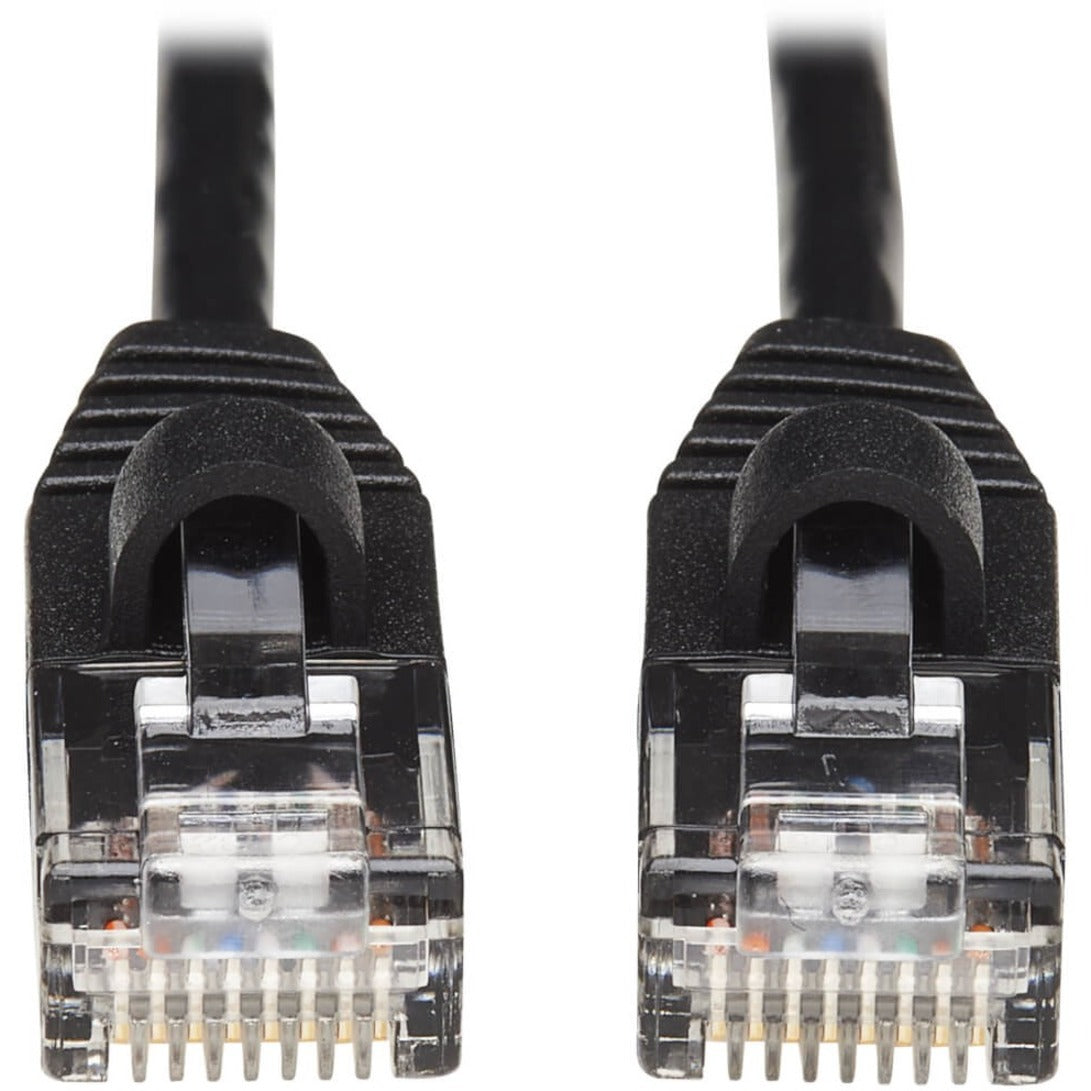 สายแพทช์เครือข่าย CAT6a 10G แบบบางที่มีขั้วต่อ Snagless Molded UTP (M/M) สีดำ ยาว 20 ฟุต