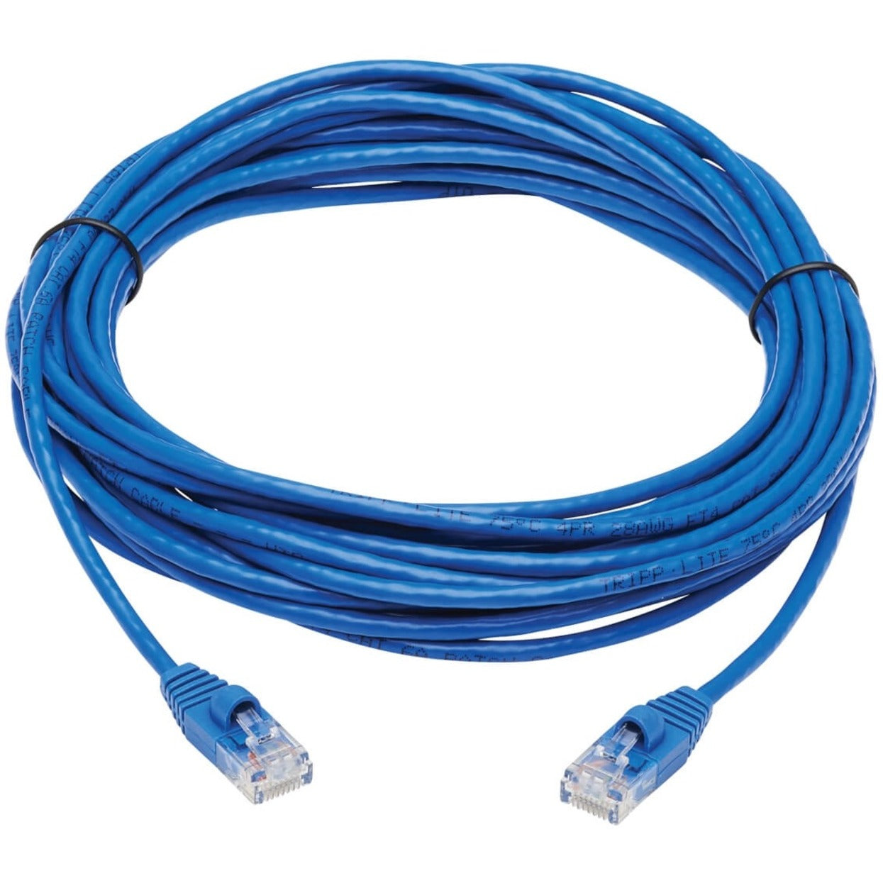 Tripp Lite N261-S25-BL Cat6a 10G Snagless Molded Slim UTP Network Patch Cable (M/M), Blue, 25 ft.