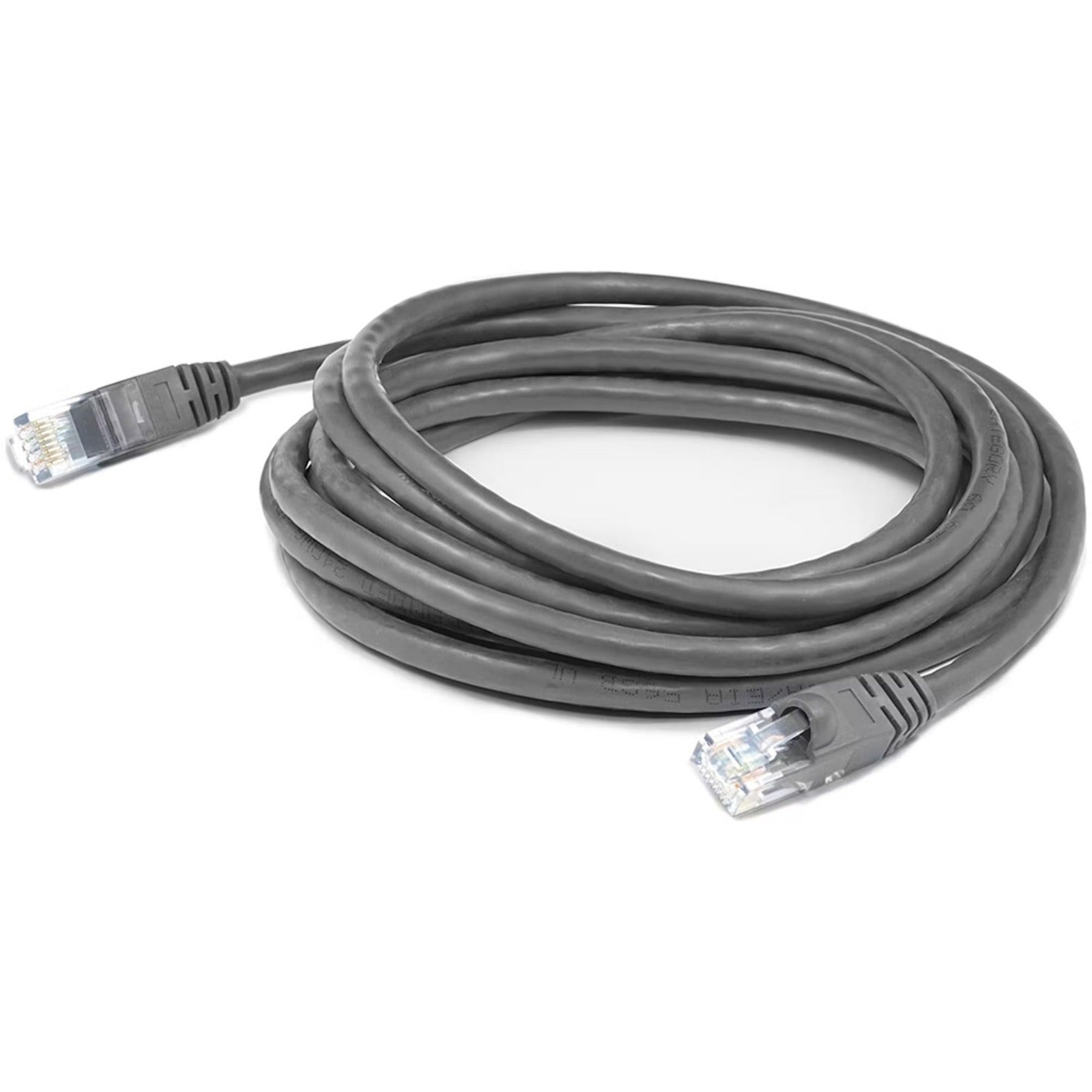 AddOn ADD-7FCAT6-GY 7ft RJ-45 (Male) to RJ-45 (Male) Straight Gray Cat6 UTP PVC Copper Patch Cable, Lifetime Warranty