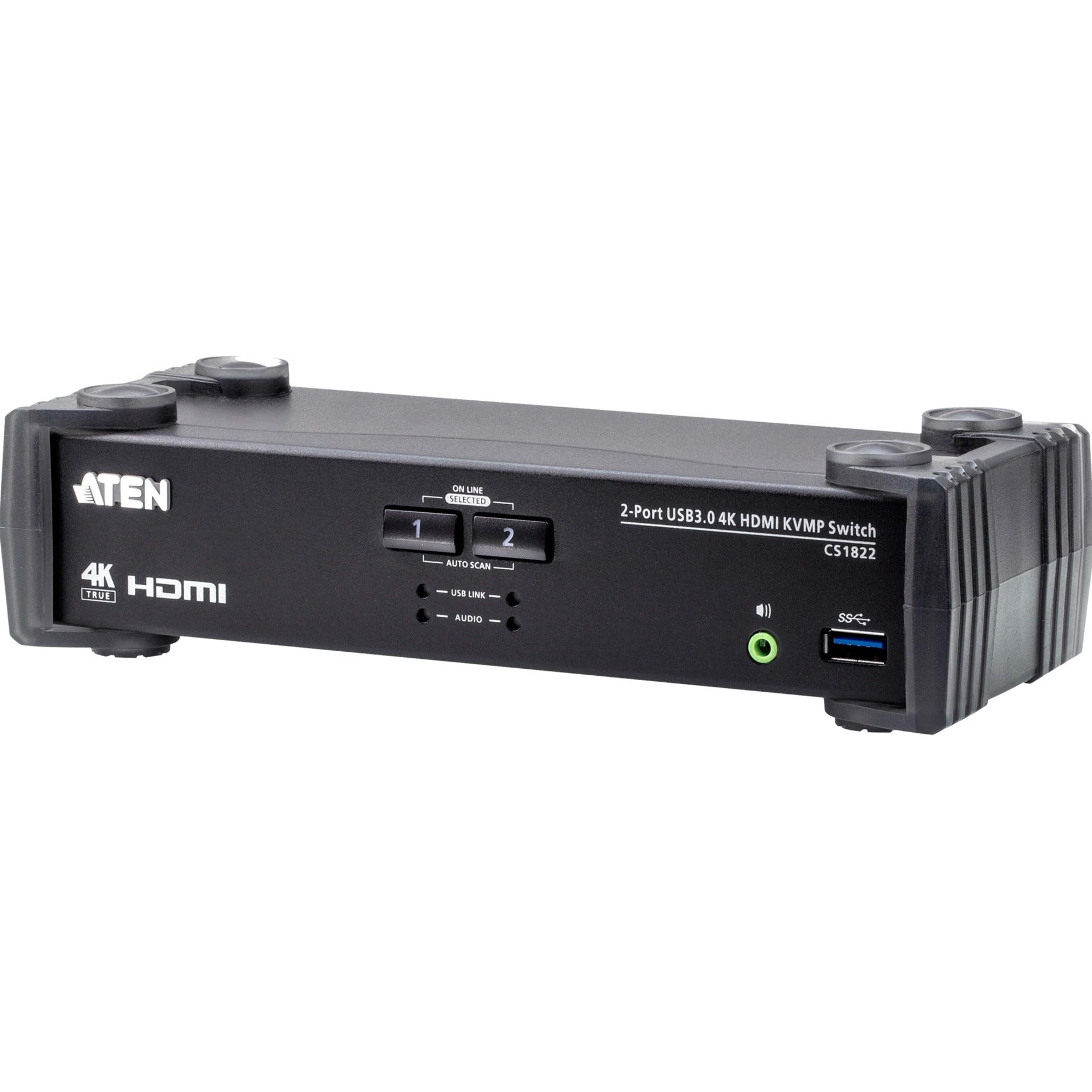 ATEN CS1822 2-Port USB 3.0 4K HDMI KVMP Switch Maximum Video Resolution 4096 x 2160