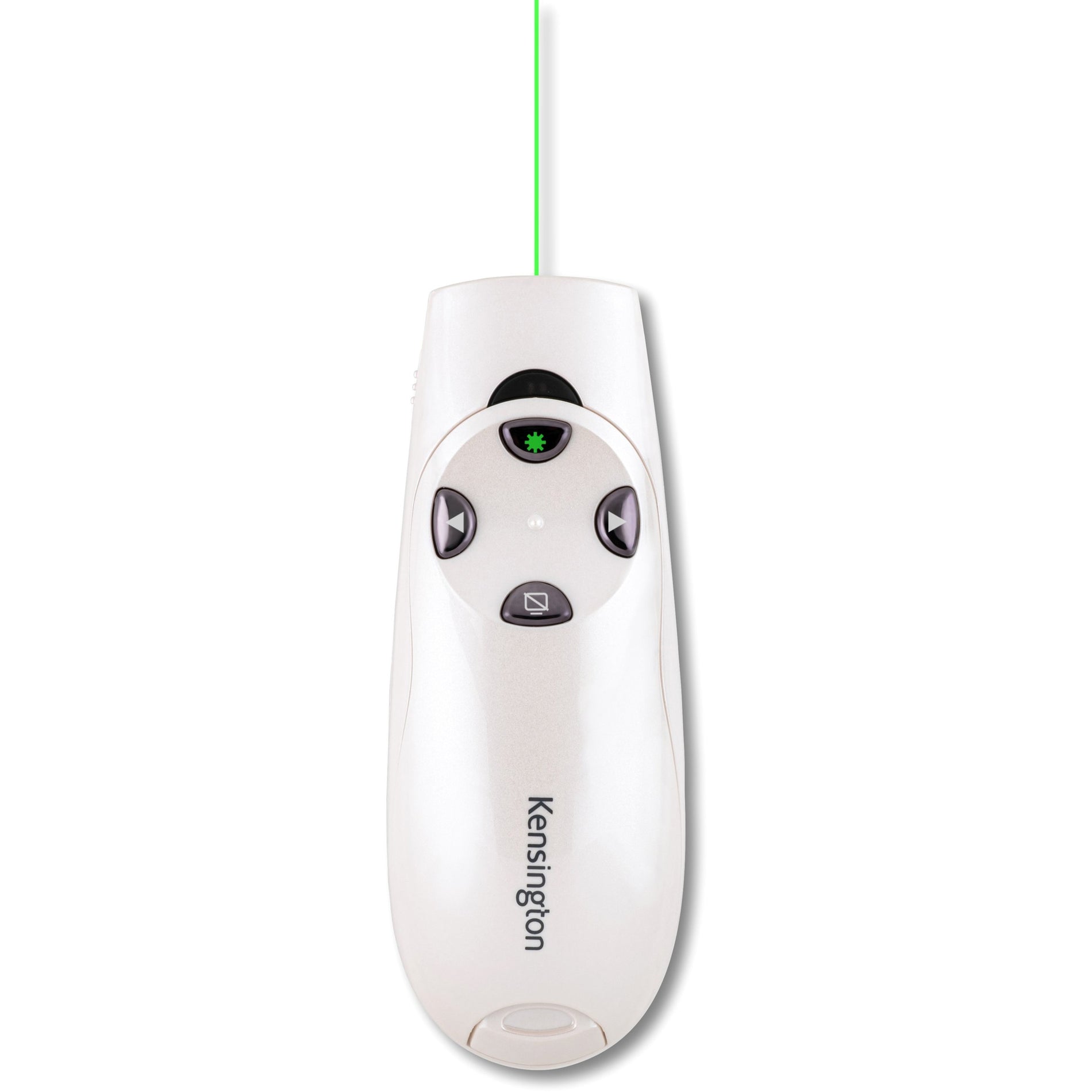 Kensington K75771WW Presenter Expert Wireless Green Laser - Pearl White, USB Receiver, 2.4 GHz RF Technology