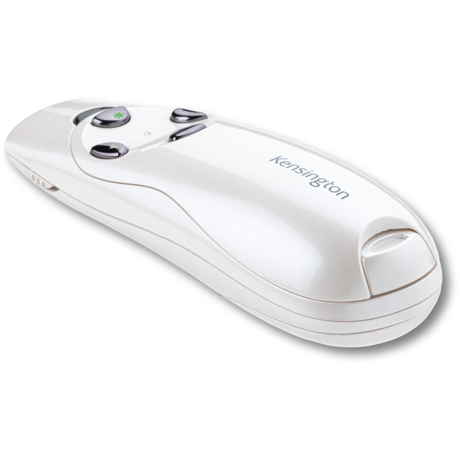 Kensington K75771WW Presenter Expert Wireless Green Laser - Pearl White, USB Receiver, 2.4 GHz RF Technology