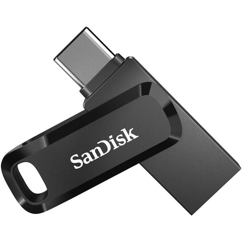 SanDisk Ultra Dual Drive Go USB flash drive with dual connectors in black finish