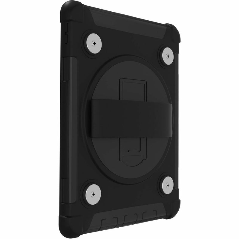 Rear view of iPad case showing magnetic mount system and integrated kickstand