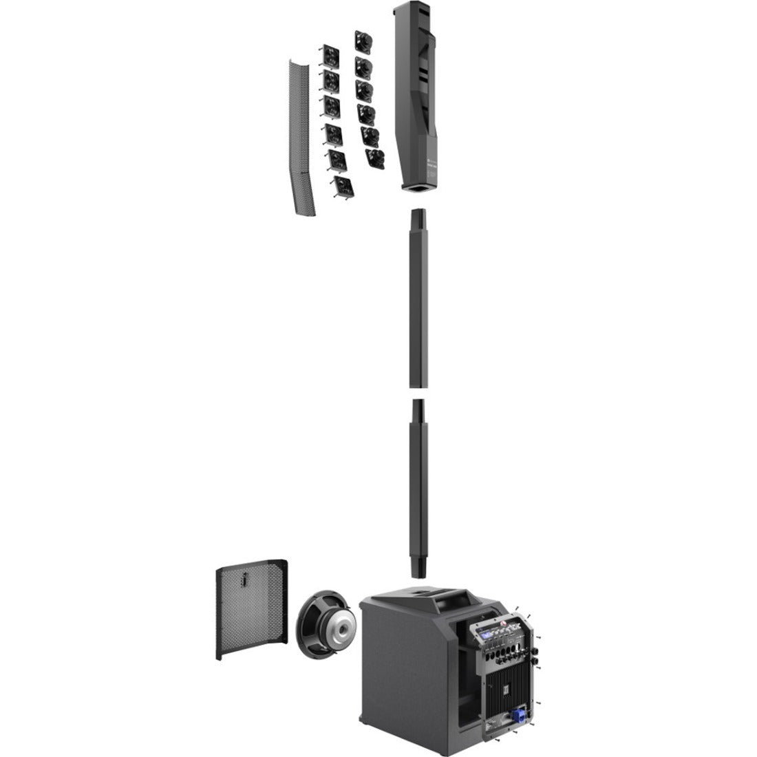 Electro-Voice EVOLVE30M-US EVOLVE-30M Portable Powered Column System, Bluetooth Audio Mixer, 1000W Amplifier