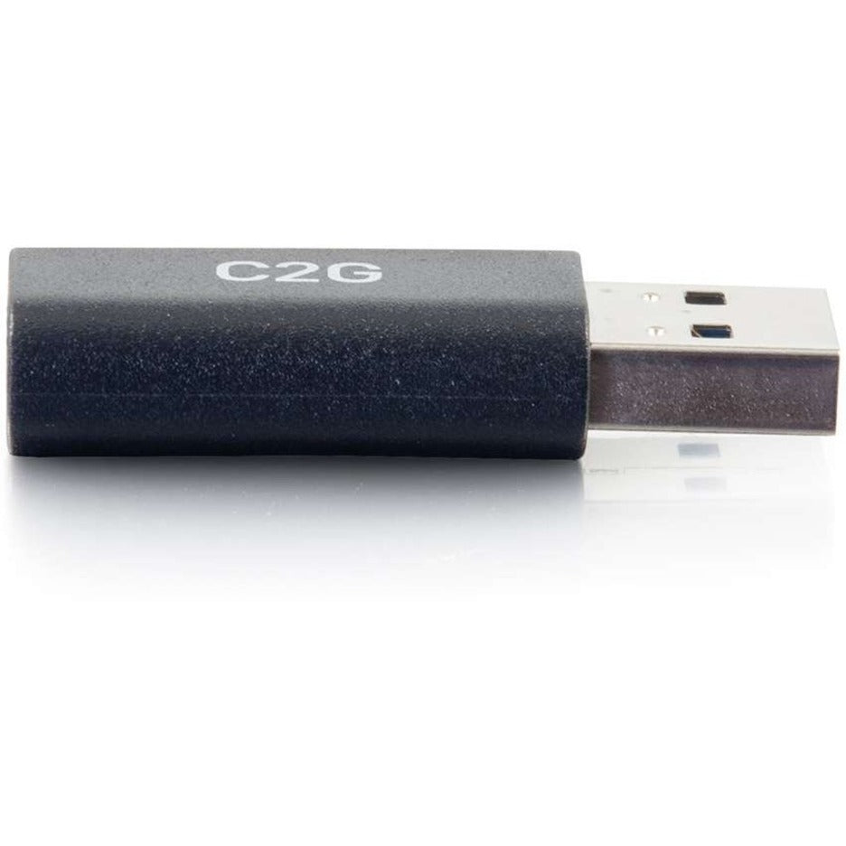 C2G 54427 USB C إلى USB A محول USB فائق السرعة 5 جيجابت في الثانية - أنثى إلى ذكر، شحن، توصيل وتشغيل، مقاوم للتلف.