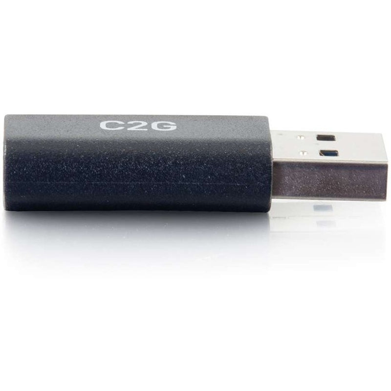 Side profile view of C2G USB adapter showing sleek design and branding