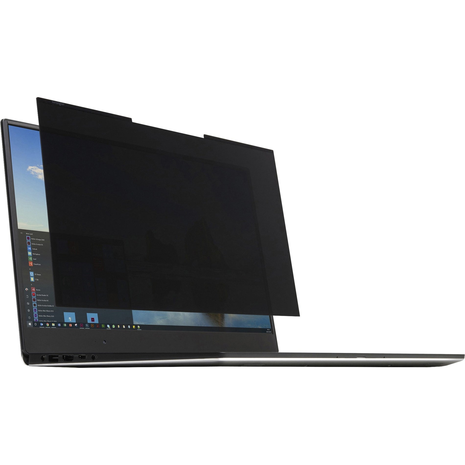 Laptop with privacy screen demonstrating side angle view blocking-alternate-image3