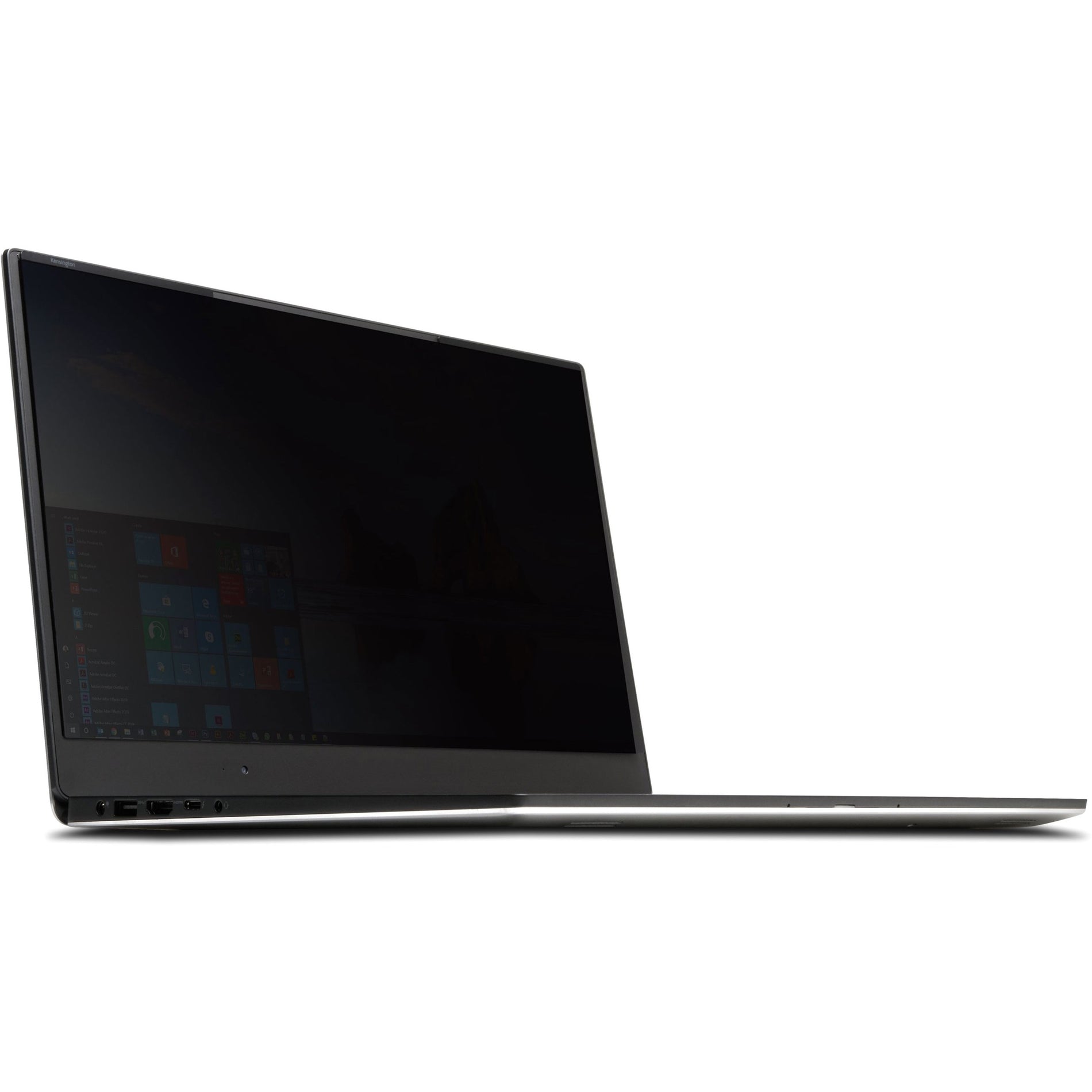 Side view of laptop showing privacy screen's limited viewing angle functionality-alternate-image2