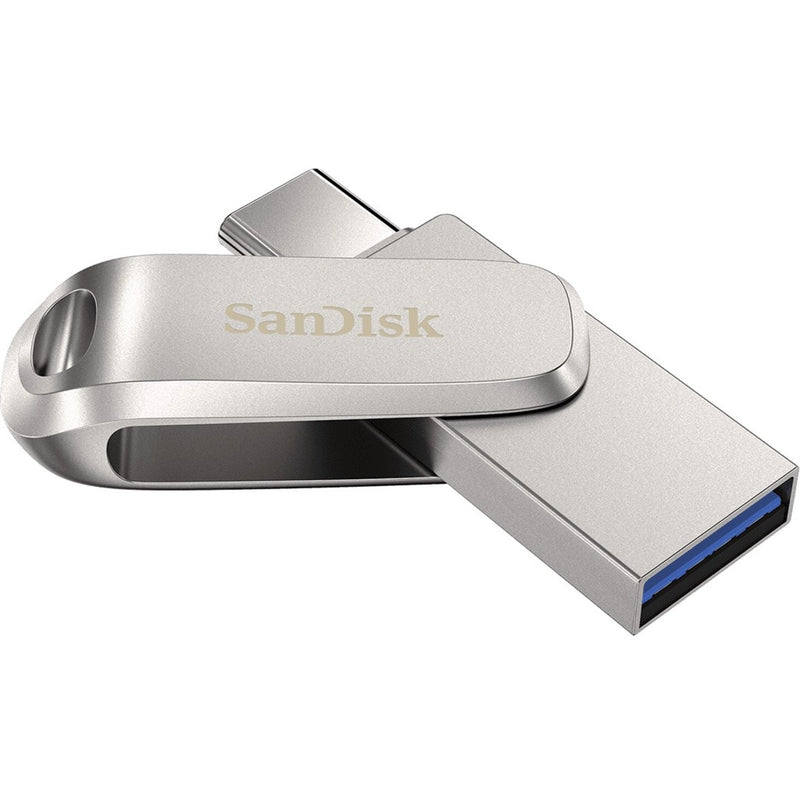 SanDisk Ultra Dual Drive Luxe displaying both USB-C and USB-A connectors