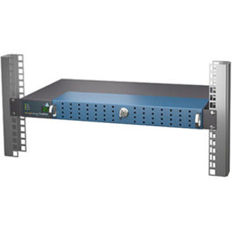 Profile view of rack-mounted SEH dongleserver ProMAX showing port layout