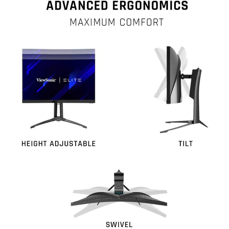 Monitor ergonomic adjustment features