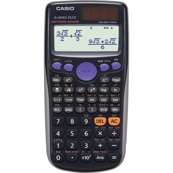 Casio FX-300ESPLS2-S fx-300ES PLUS 2nd Edition Standard Scientific  Calculator, Textbook Display, Solar Power