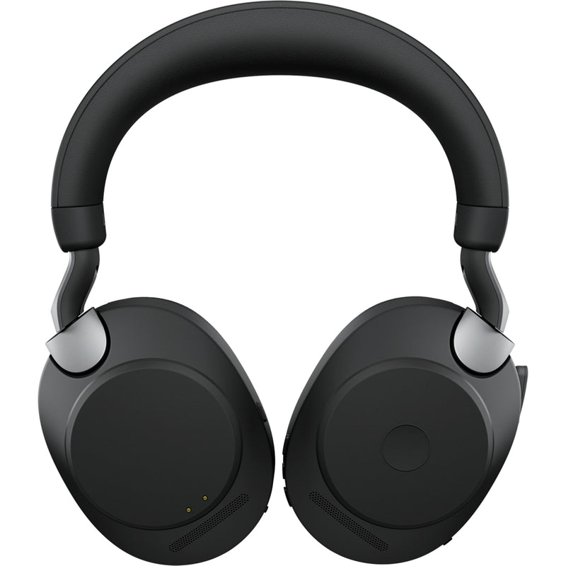 Bottom view of Jabra Evolve2 85 showing speaker housing and ear cushions