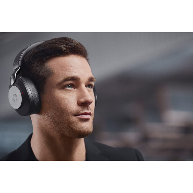 Close-up profile view of Jabra Evolve2 85 highlighting its premium build and design