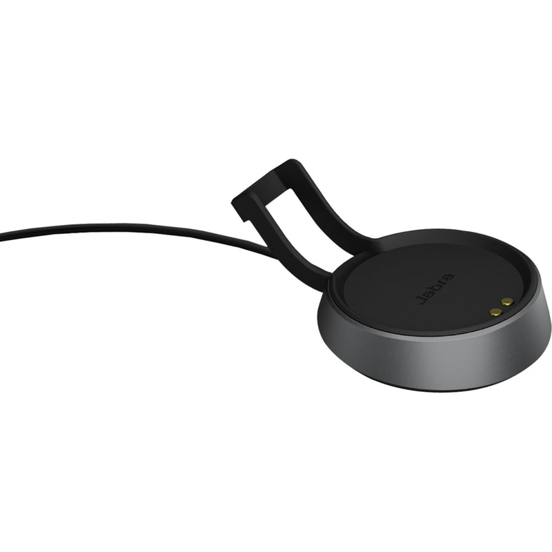 Jabra Evolve2 85 charging stand with status indicators