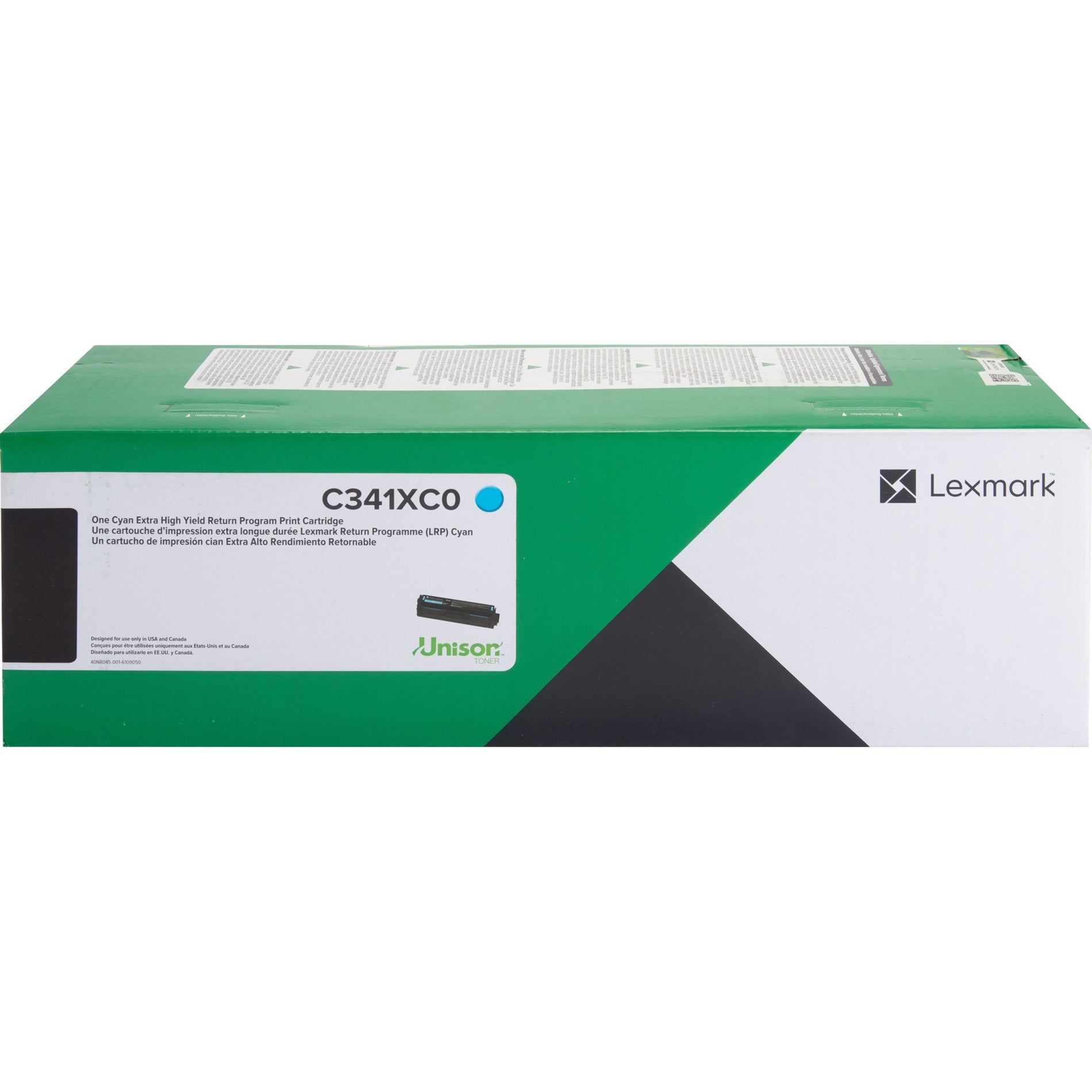 品牌名称：Lexmark  Cyan 高产量 回收计划 打印机碳粉盒， 原装 ，4500 页