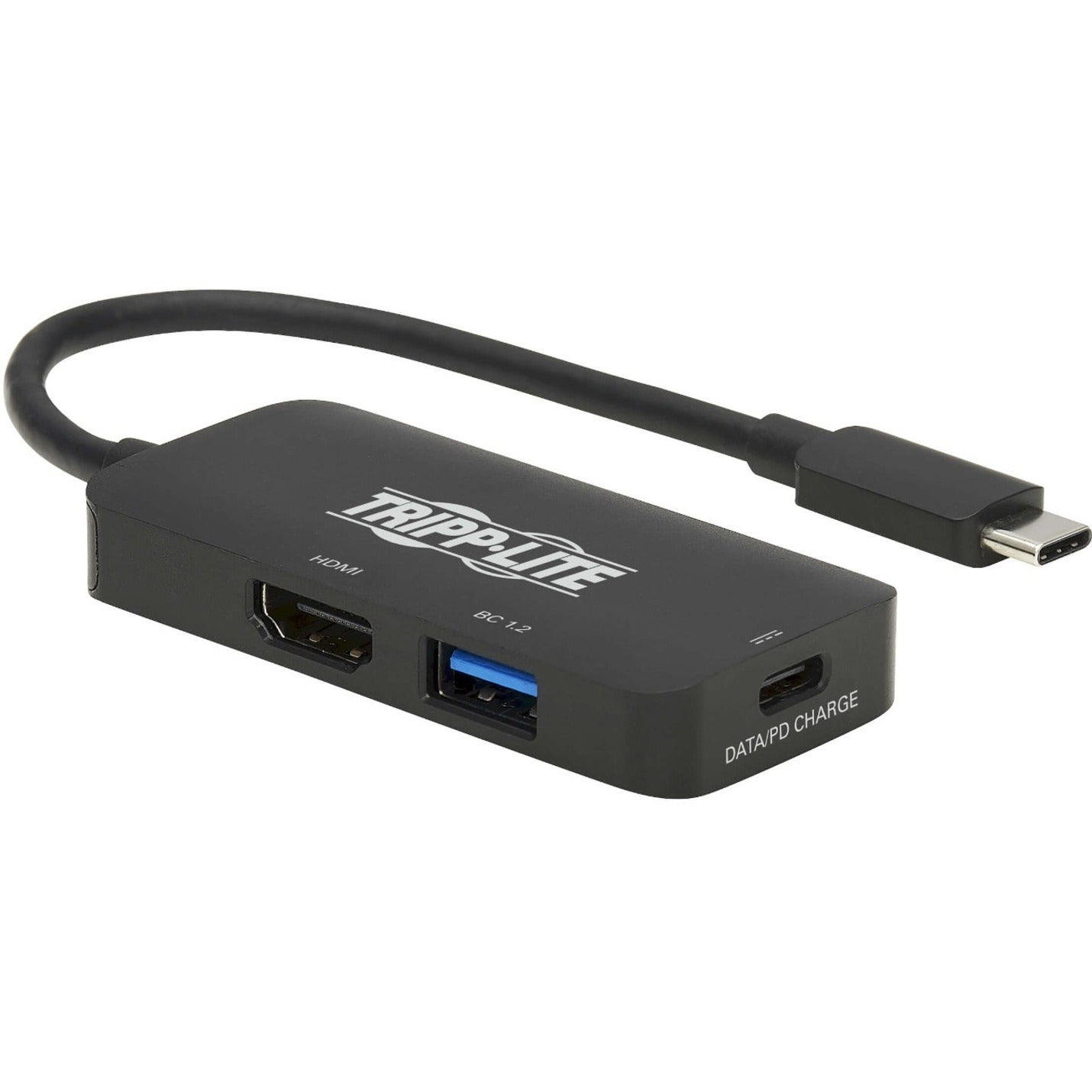 Tripp Lite USB-C multiport adapter showing HDMI, USB-A, and USB-C PD charging ports-alternate-image1