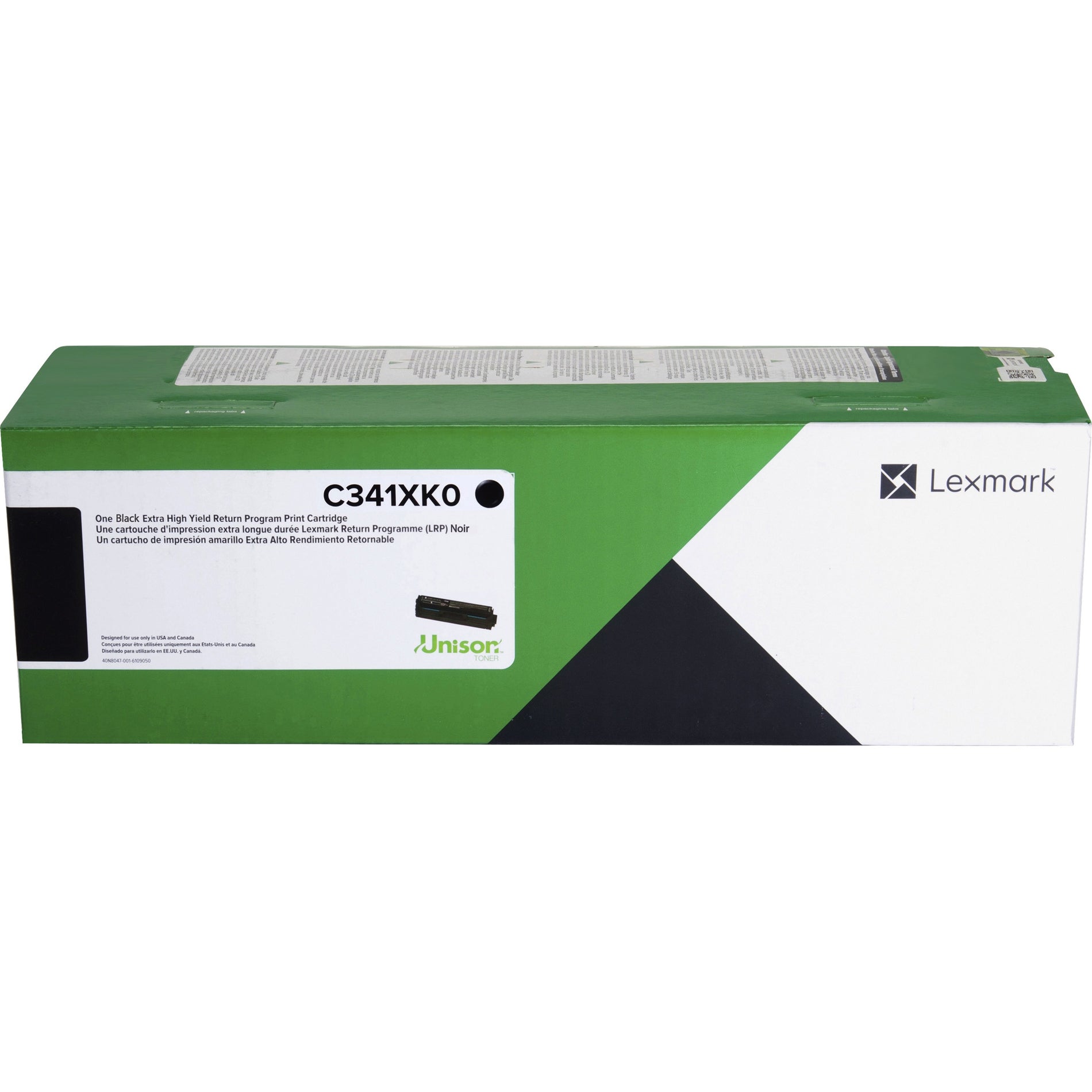 เลเซอร์หมึกพิมพ์ซับซ้อน Lexmark C341XK0 ความจุพิเศษ สีดำ หมึกพิมพ์ 4500 หน้า