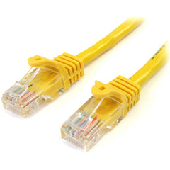 StarTech.com 45PATCH25YL 25 ft イエロー Snagless Cat5e UTP パッチケーブル、ライフタイム保証、ゴールドコネクタ、RJ45 クリップ保護具。StarTech.com を翻訳すると「スターテックドットコム」となります。