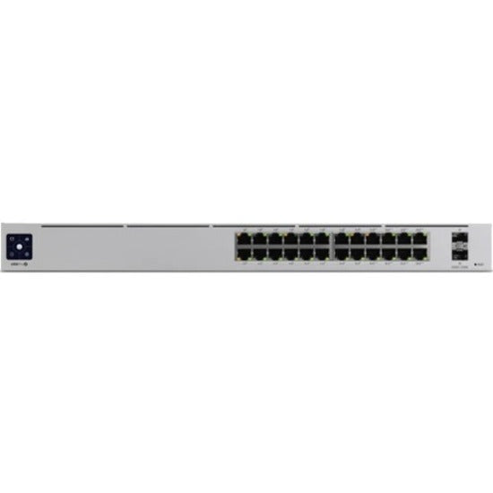Ubiquiti USW-Pro-24 Ethernet Switch, 24-Port Gigabit Network, 2x 10 Gigabit Ethernet Uplink, Rack-mountable