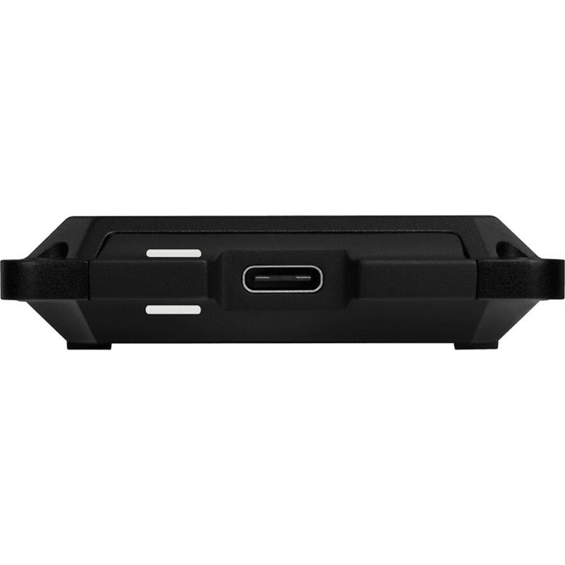 Detailed view of WD_BLACK P50 Game Drive's USB-C port integration