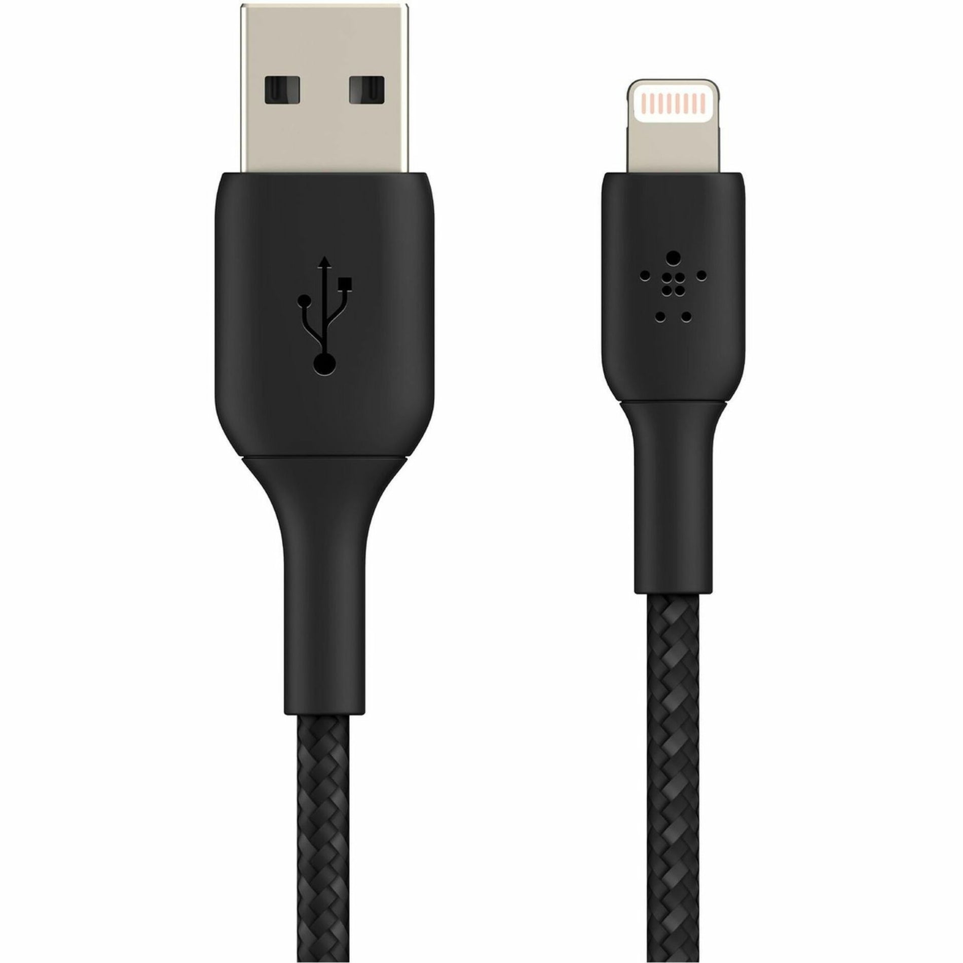 Belkin CAA002BT2MBK Bliksem/USB-gegevensoverdrachtkabel 6.56 ft MFI-gecertificeerd Zwart