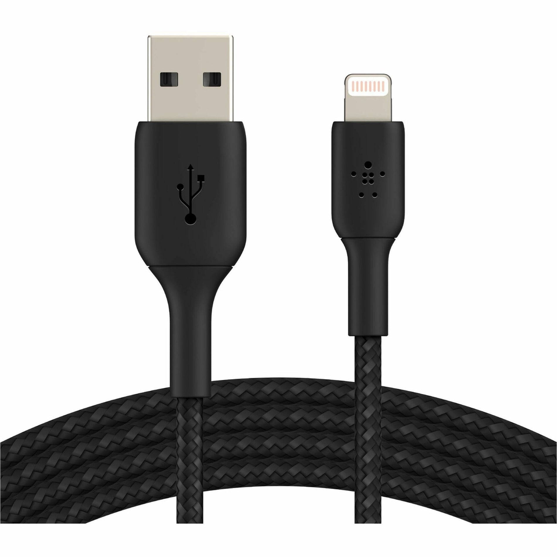 Belkin CAA002BT2MBK Bliksem/USB-gegevensoverdrachtkabel 6.56 ft MFI-gecertificeerd Zwart