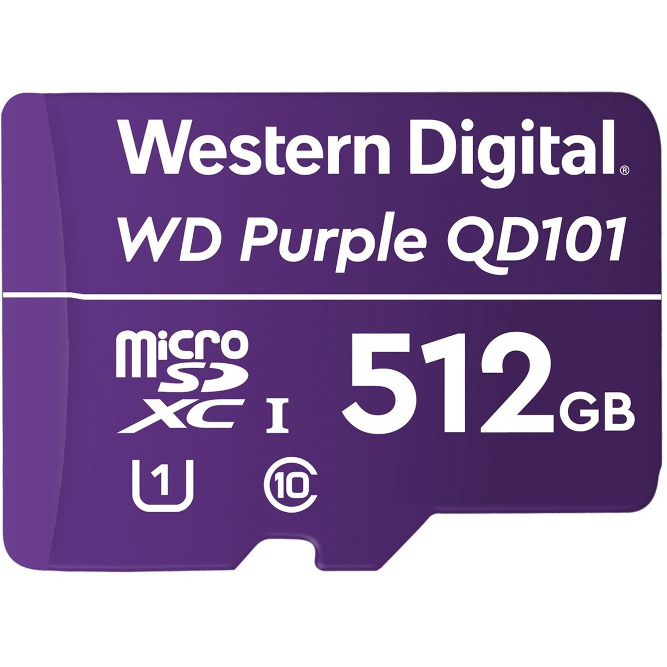 西部数据 WDD512G1P0C 紫色™ SC QD101 512GB microSDXC，3年有限保修
