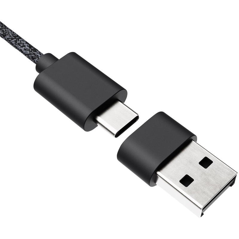 Close-up of Logitech Zone USB-C and USB-A connectors