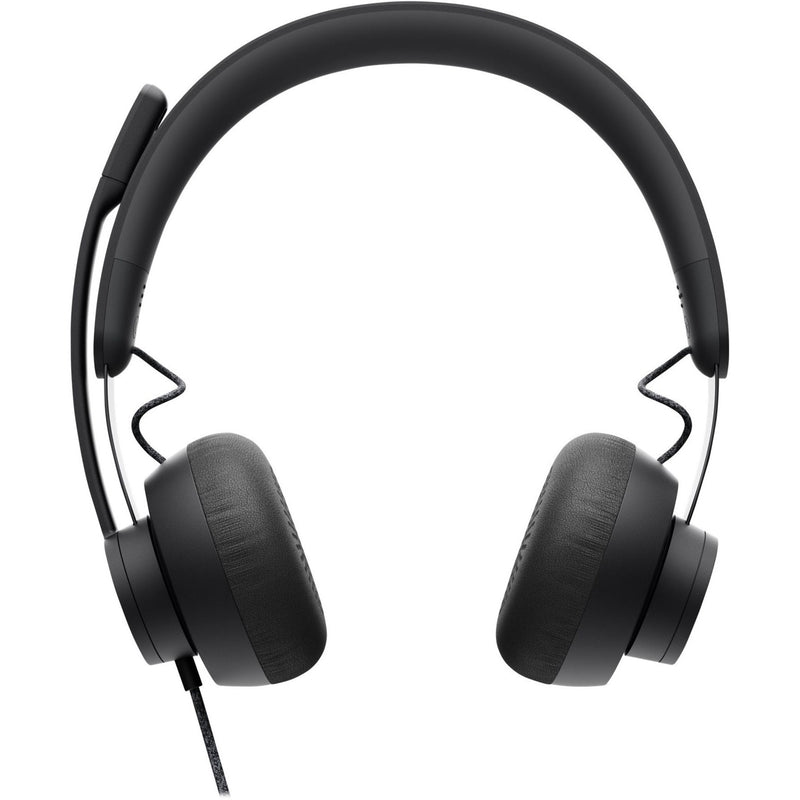 Top view of Logitech Zone headset showing overall design