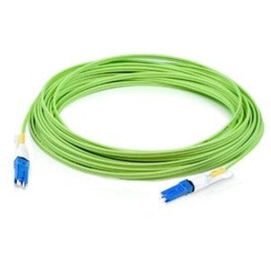 AddOn ADD-CS-CS-5M5OM5 Fiber Optic Duplex Patch Network Cable, 16.40 ft, Multi-mode, Lime Green