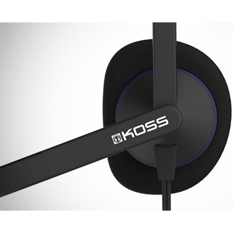 Side view of Koss CS200i headset showing D-Profile ear cup design