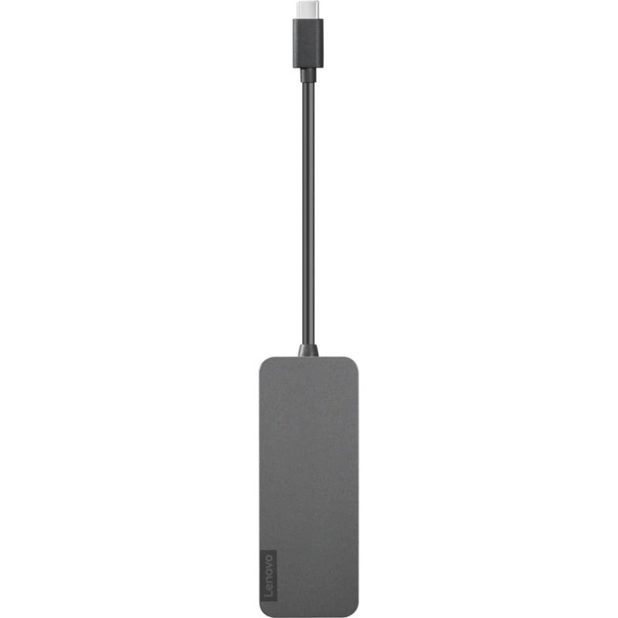 Lenovo 4X90X21427 USB-C to 4 Port USB-A Hub, 4 USB 3.0 Ports, Iron Gray