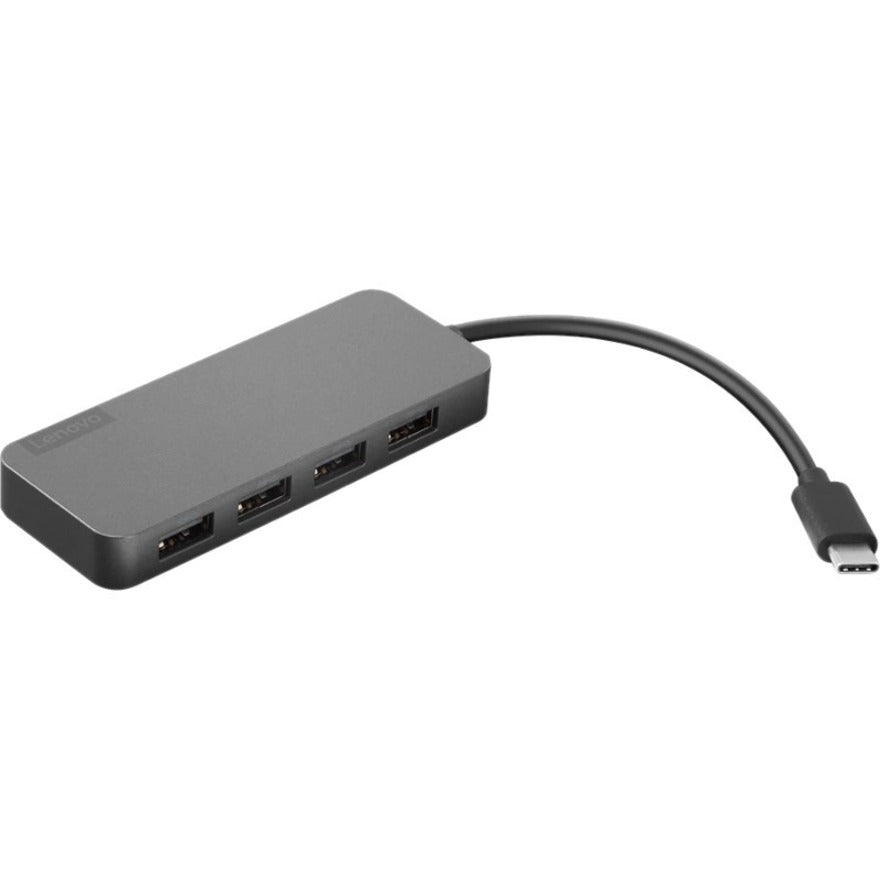 Lenovo 4X90X21427 USB-C to 4 Port USB-A Hub, 4 USB 3.0 Ports, Iron Gray